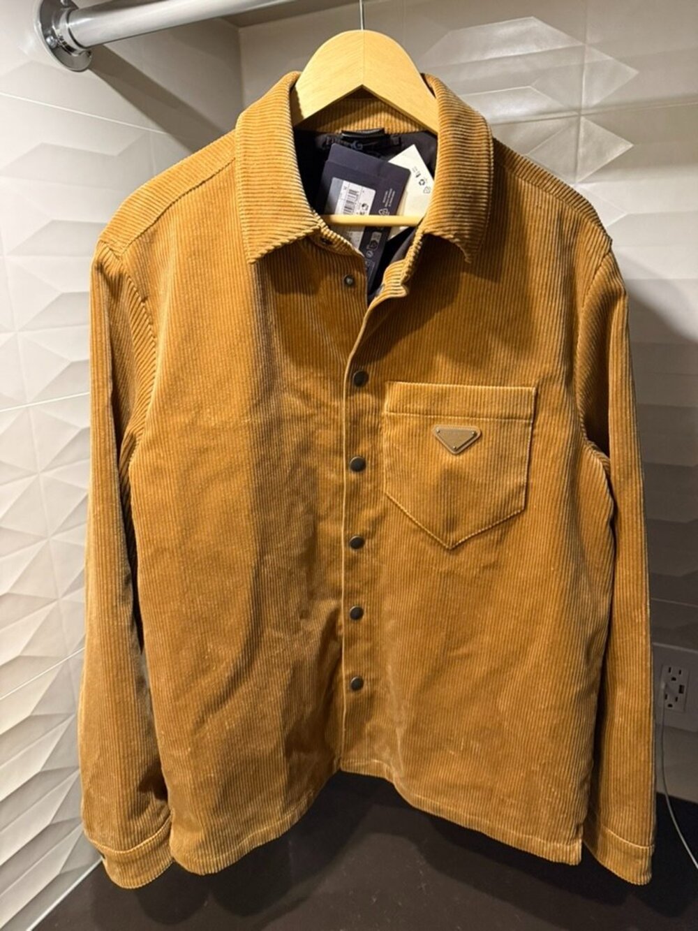 Prada Corduroy FALL/WINTER Mens Shirt Jacket (Size Medium)